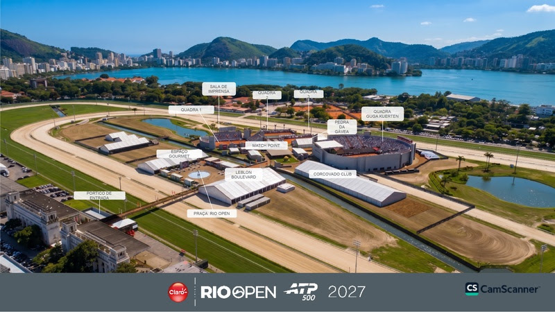 Rio Open anuncia expansão da estrutura e novo complexo no Jockey Club Brasileiro para a edição de 2027 