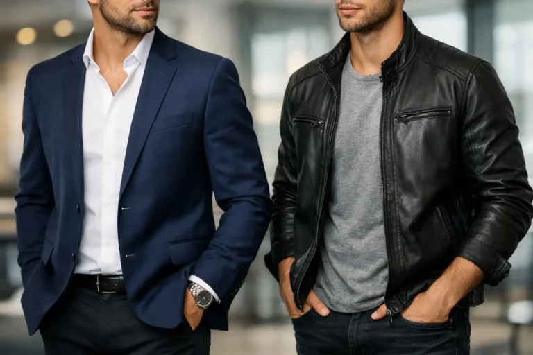 Blazer ou jaqueta casual: qual eleva mais
