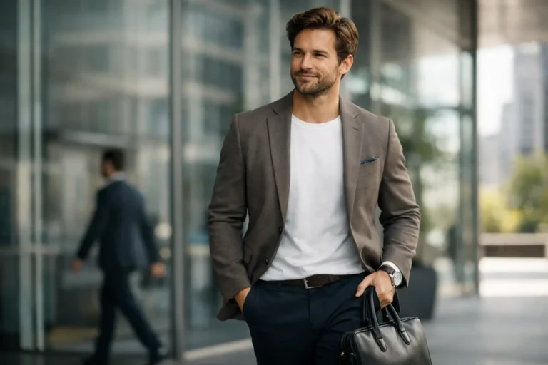 Moda executiva masculina sem cara de uniforme