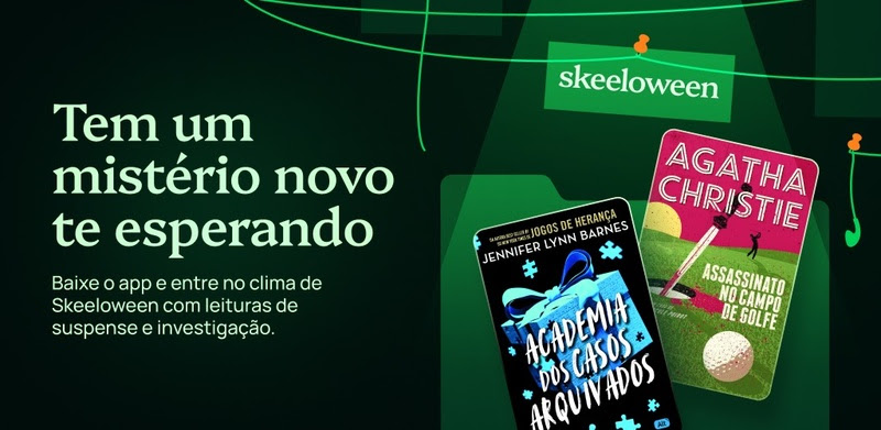 Investigação coletiva com Agatha Christie: Skeelo encerra ‘Skeeloween’ com áudiolivro gratuito e Bel Rodrigues